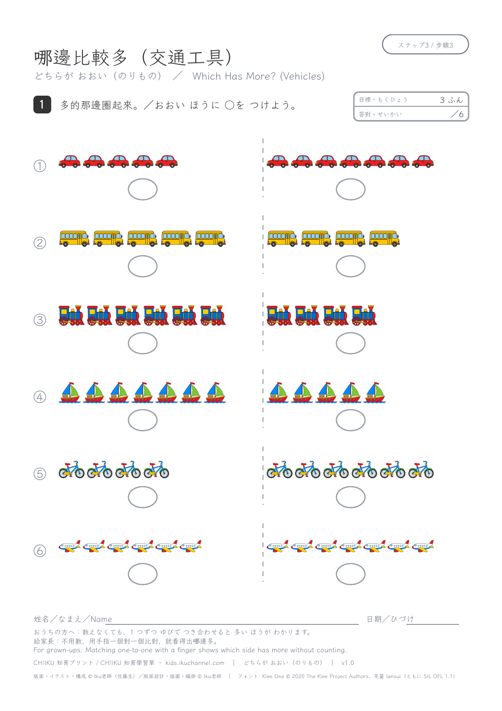Which Has More? (Vehicles) | Comparing Quantities